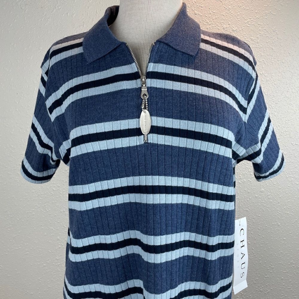 NWT Chaus Sport Long Quarter Zip Polo Top Size S - Picture 2 of 9
